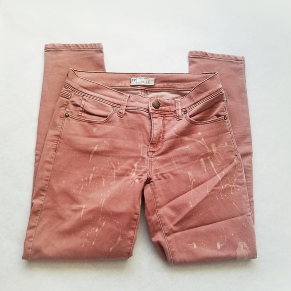Free People Denim - Free People Splatter Jeans Pink Size 27